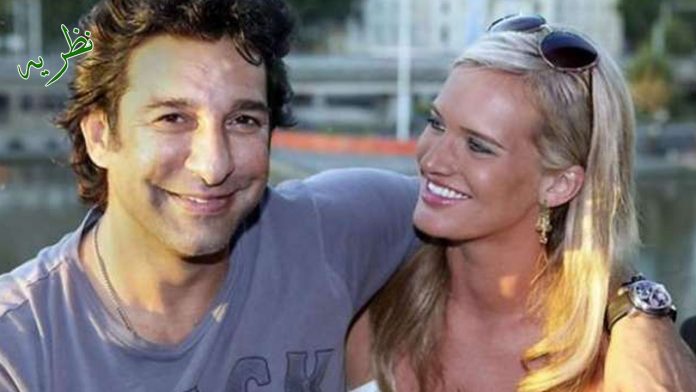 Wasim Akram and his wife